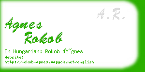 agnes rokob business card